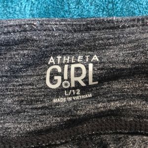 Athletes girl gray leggings